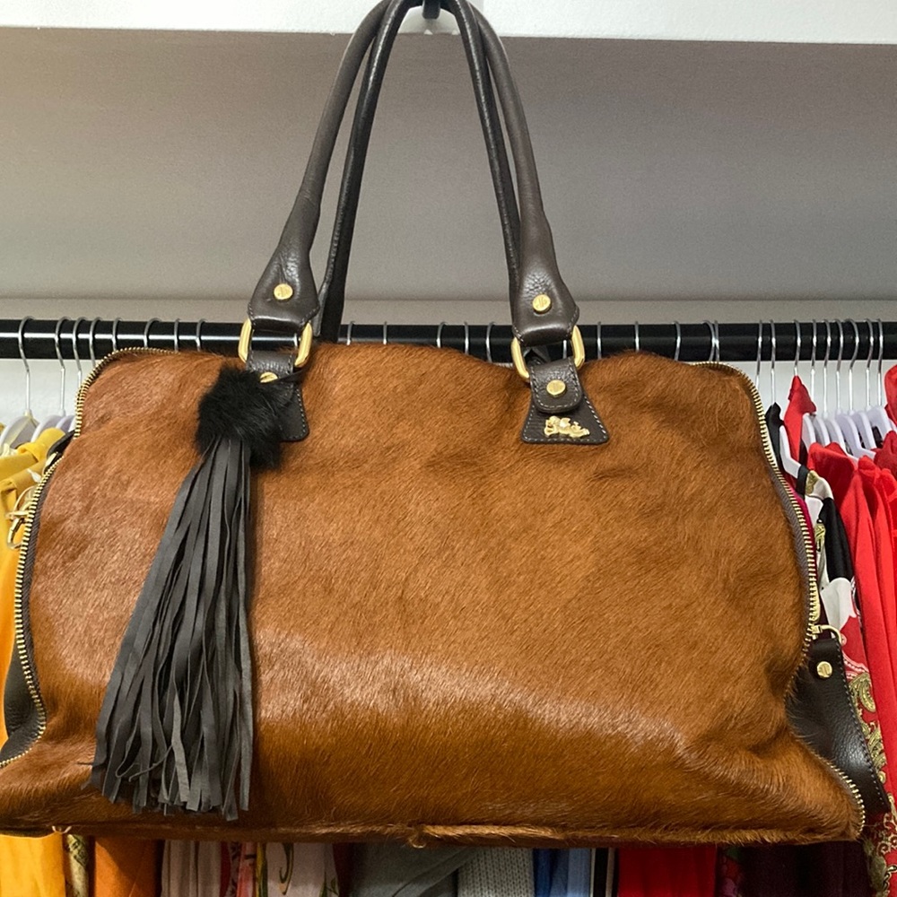 Cowhide handbag